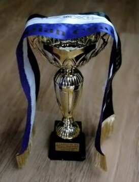 AABMGS Championship Titled Babydoll ram Tanjar Little Spot Champion Trophy 
